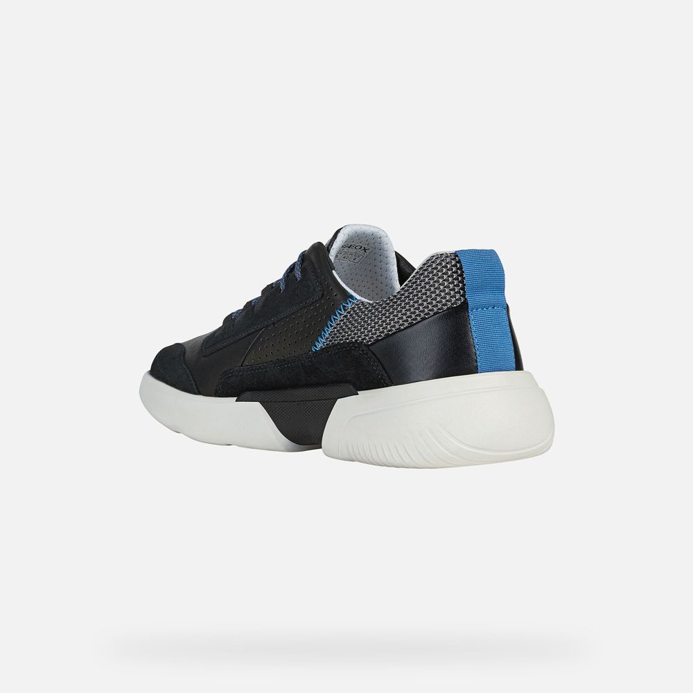 Basket Geox Smoother - Noir/Bleu - Homme 053824-VQH